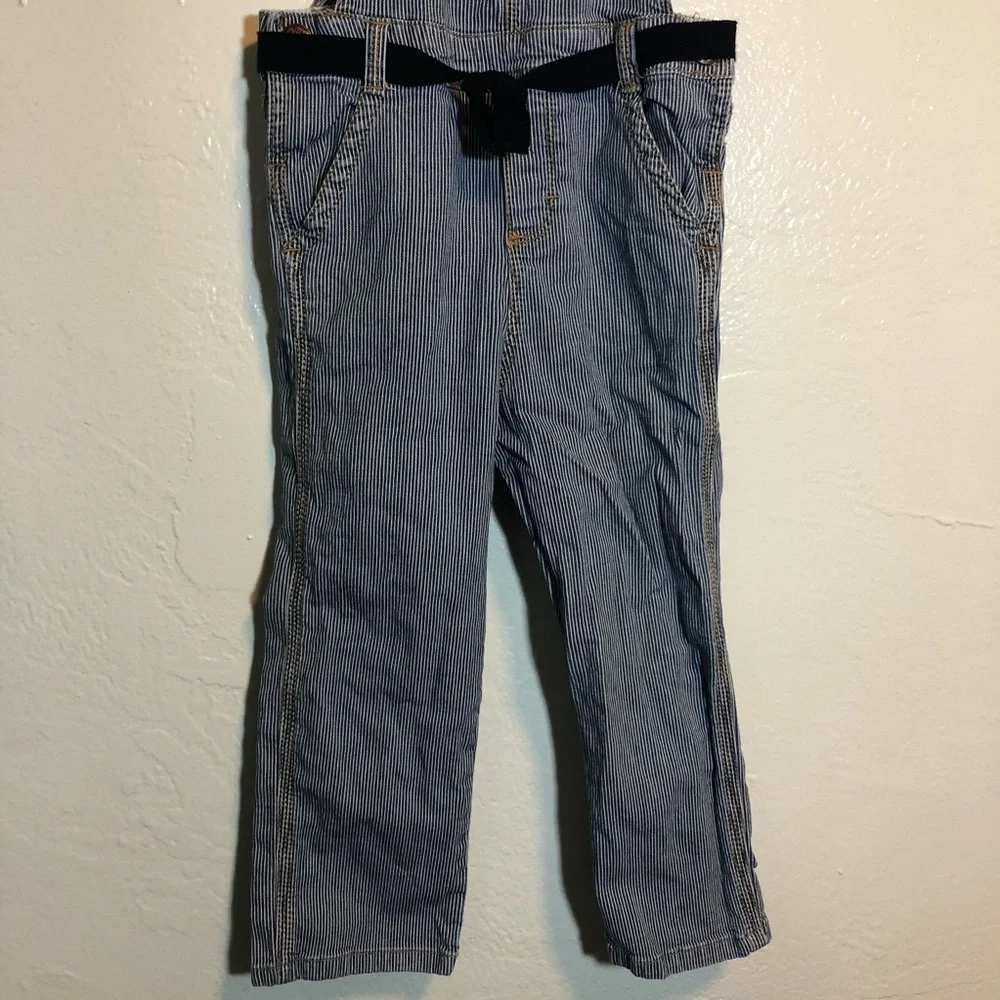 Oshkosh B'Gosh Engineer Stripe Overalls Kids 3T